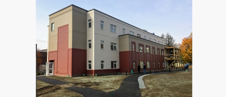 Rear corner of the new Summer Park Building